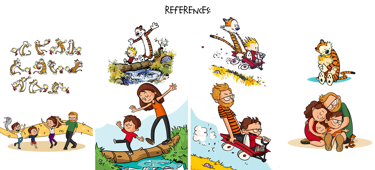 Family Comic (Inspired by Calvin & Hobbes) on Behance