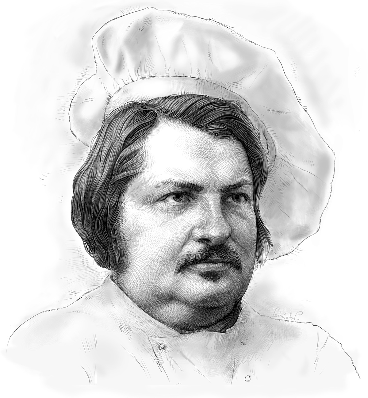 Magazyn Ksiazki Piotr Lesniak Janusz Glowacki portrait Portret ilustracja illustr