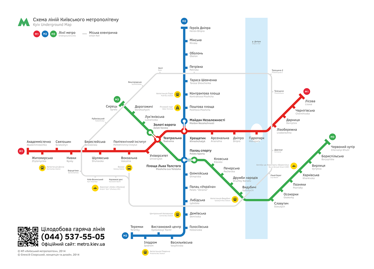 underground map Kyiv subway metro railroad