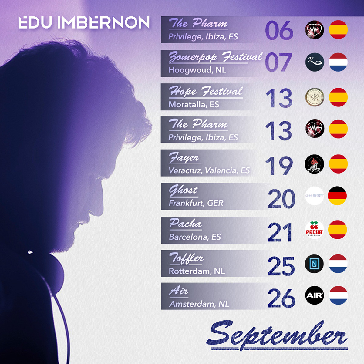 Edu Imbernon tour dates graphic design cover