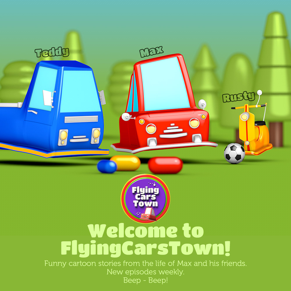 Flying Cars Town Max and funny friends on Behance