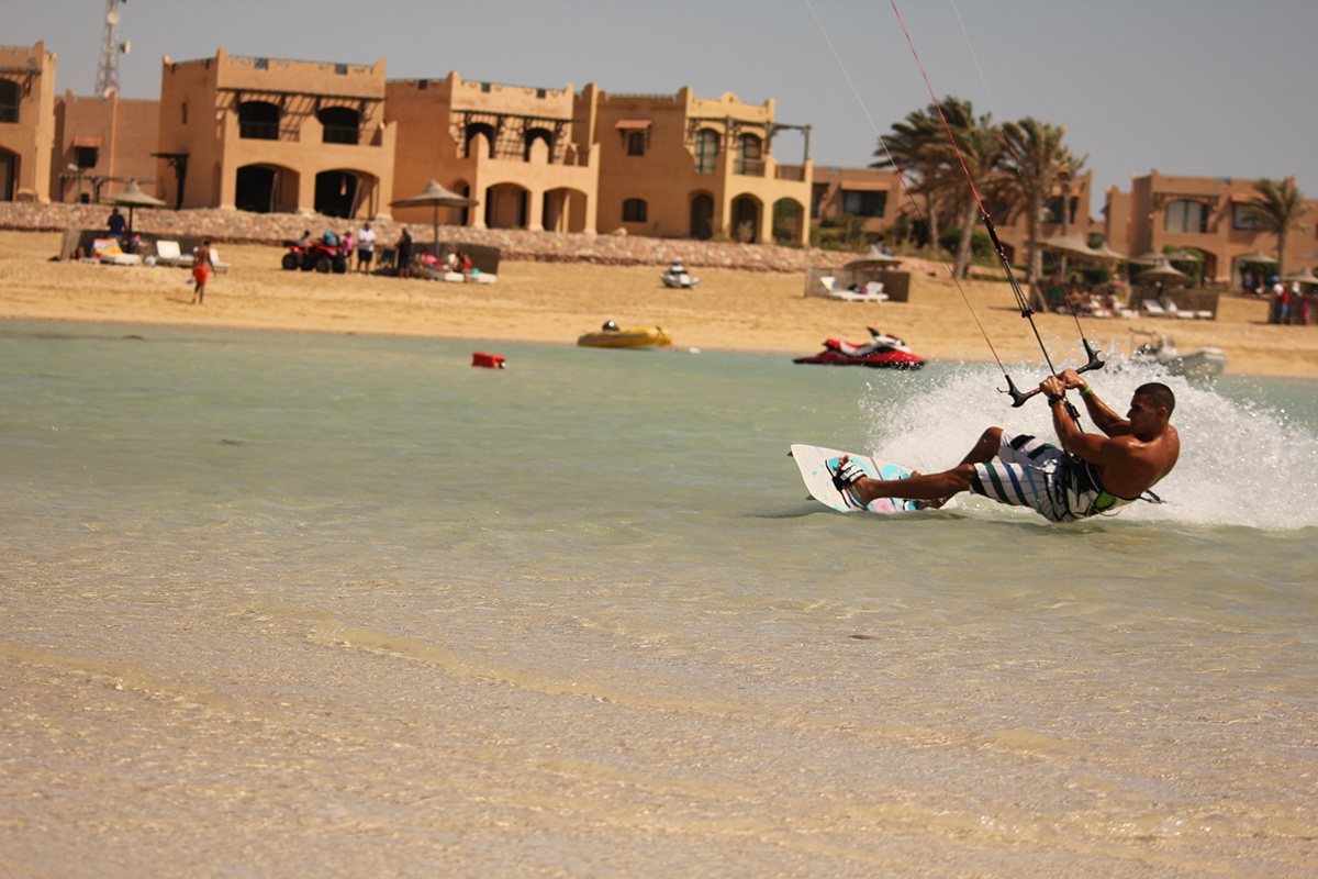 beach kite surfing surfing sports Watersports egypt Ras Sudr Kite extreme sports wind