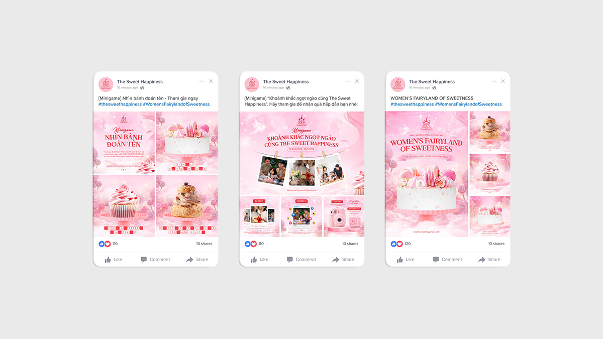 branding  campaign Advertising Campaign key visual Social Post bakery pink cake fairyland Cake Poster
