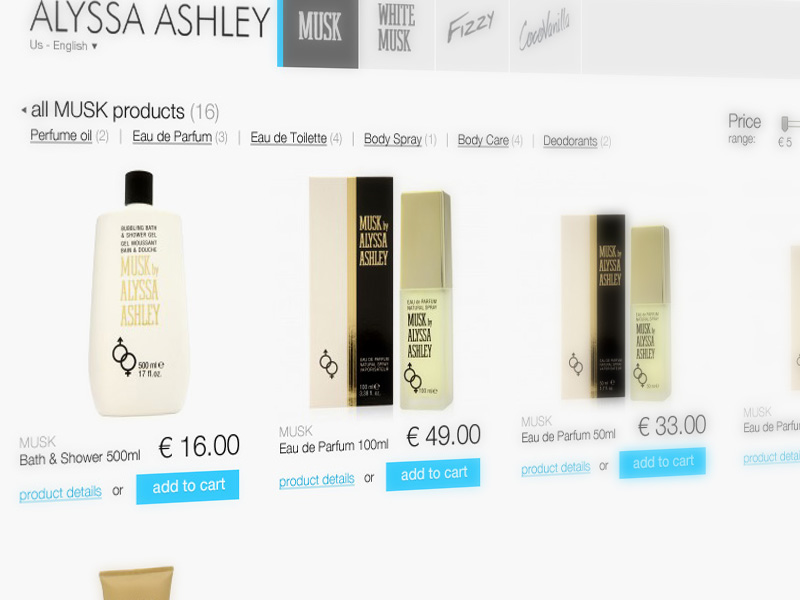 alyssa ashley Parfumes perfume ux user experience Web