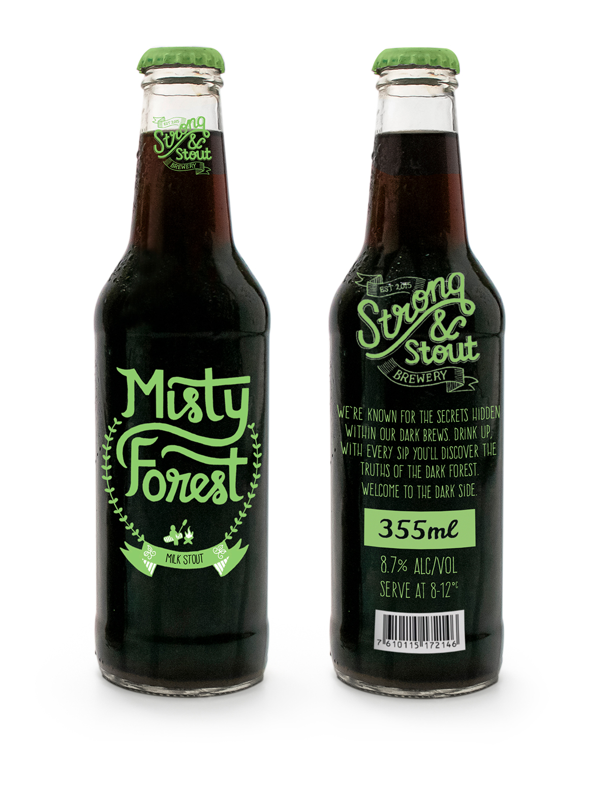 HAND LETTERING Illustrative Type reveal Label craft beer alcohol bottle logo hand lettered logo