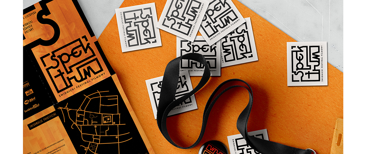 film festival festival spectre Logotype logo typo orange movie poland sign poster geometric pattern free Theatre