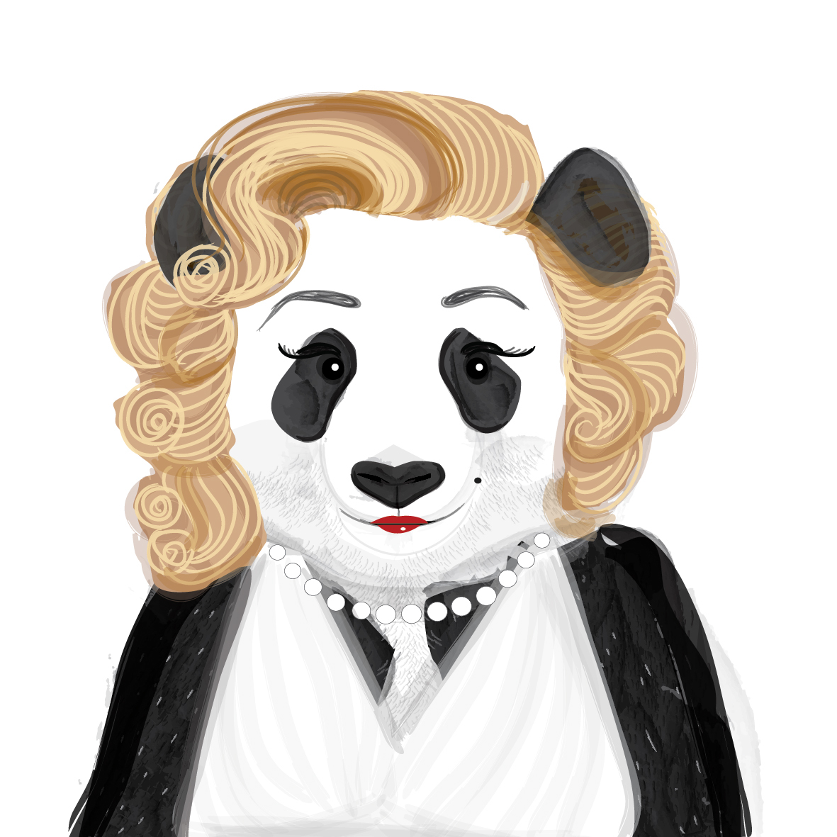 ILLUSTRATION  martagrossi Panda  famous pandamous vector asia animal Digital Art  digital paint