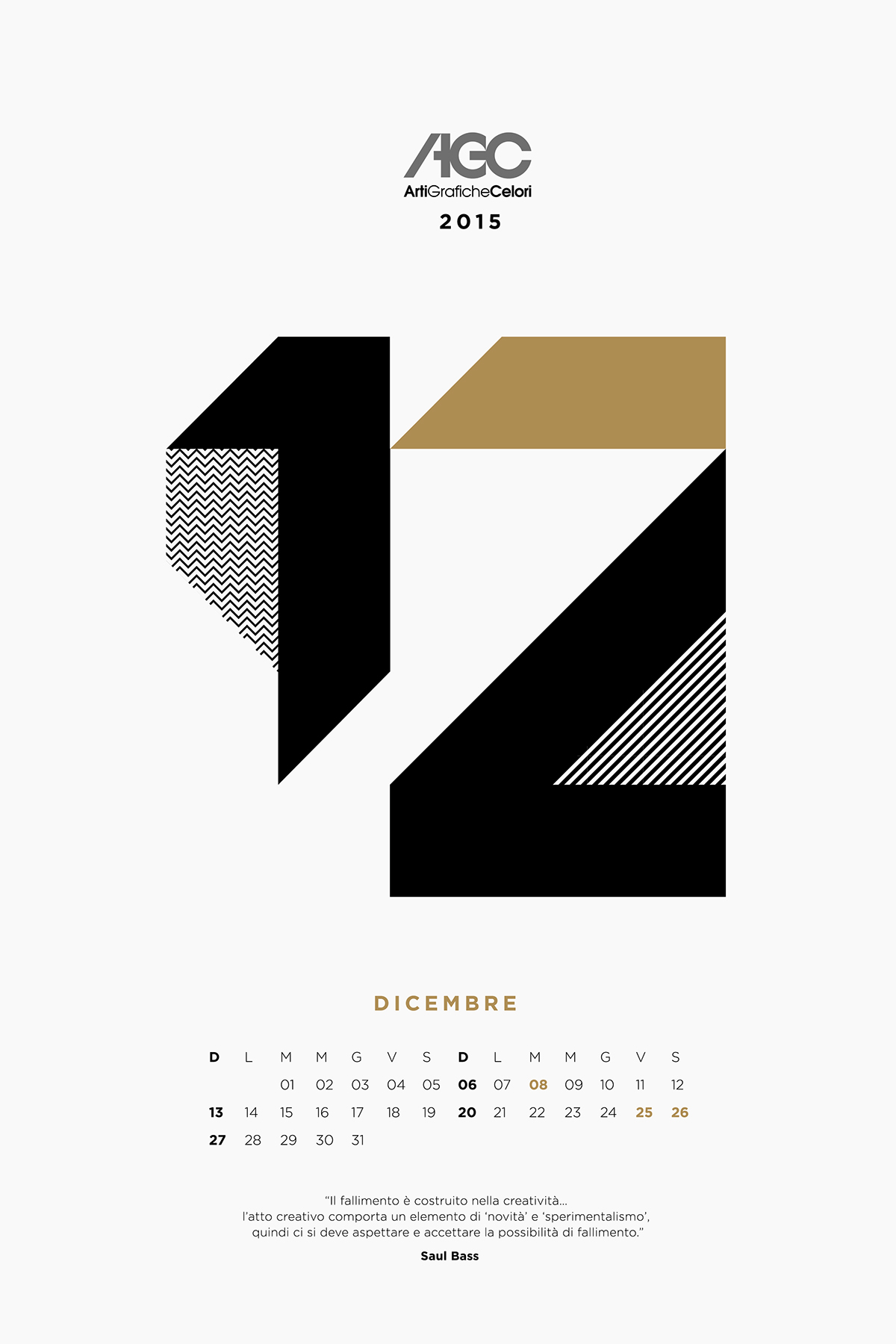 calendar 2015 tipography lettering numbers pattern