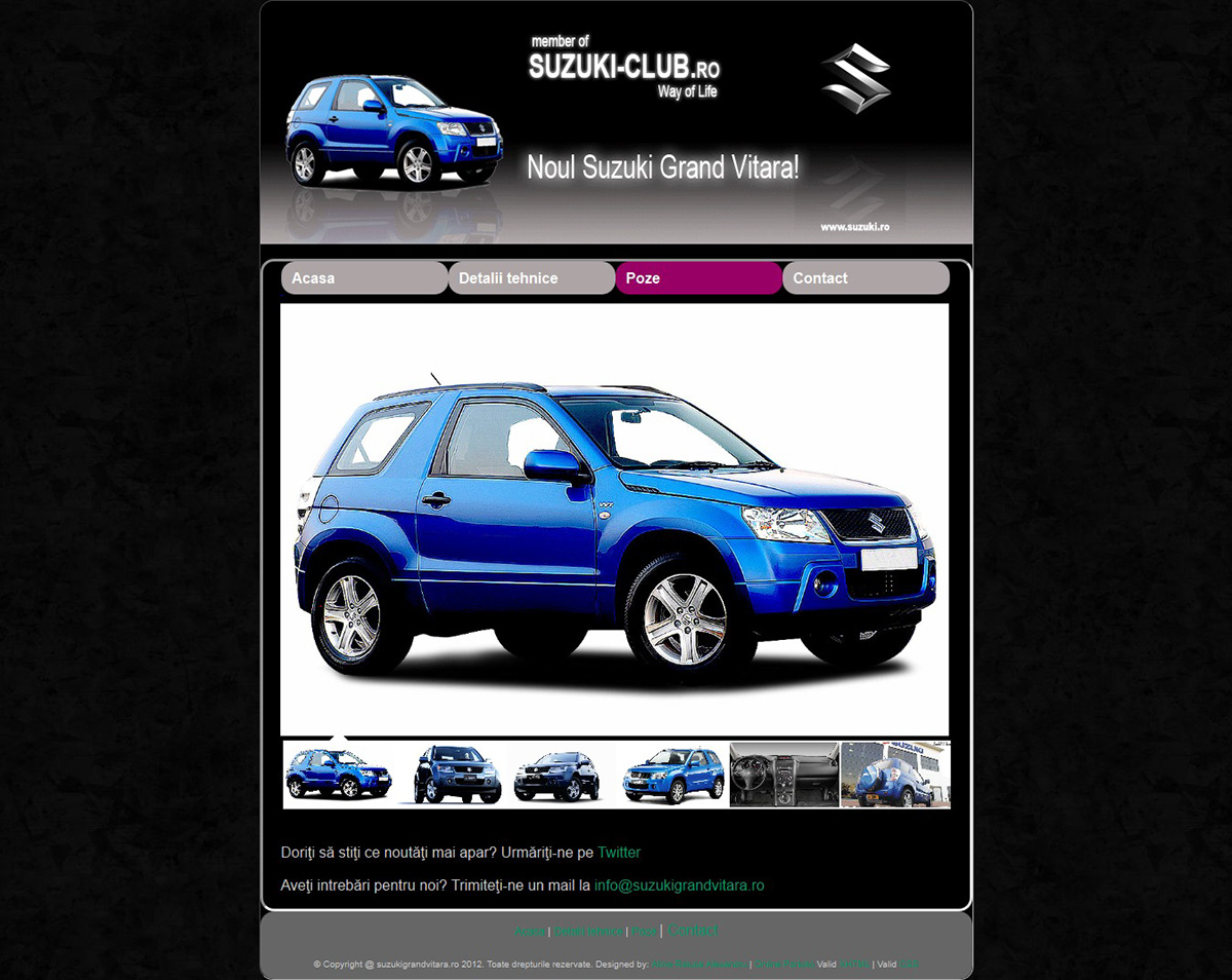Suzuki vitara Web design Website grand blue way of life