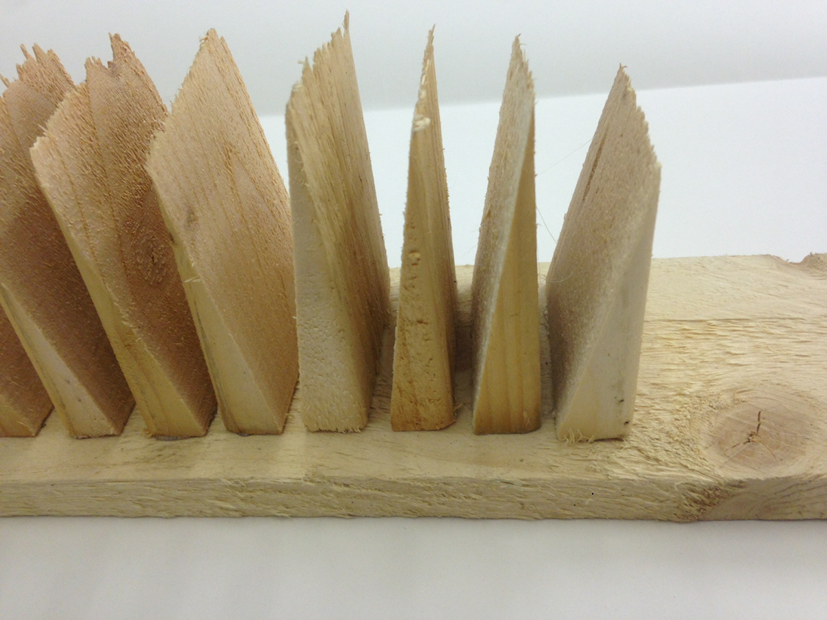 3D sculpture small wood material response