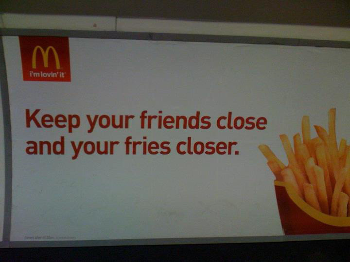 chips McDonals Don't share your keep closer poster