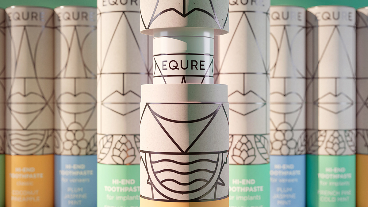 Art Deco Inspired Equre Packaging by Repina Branding Agency