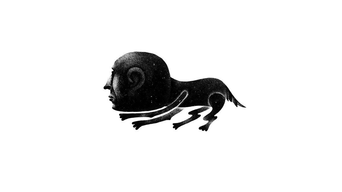 black dogs ILLUSTRATION  animation  frame by frame gif Character design  2D texture dark