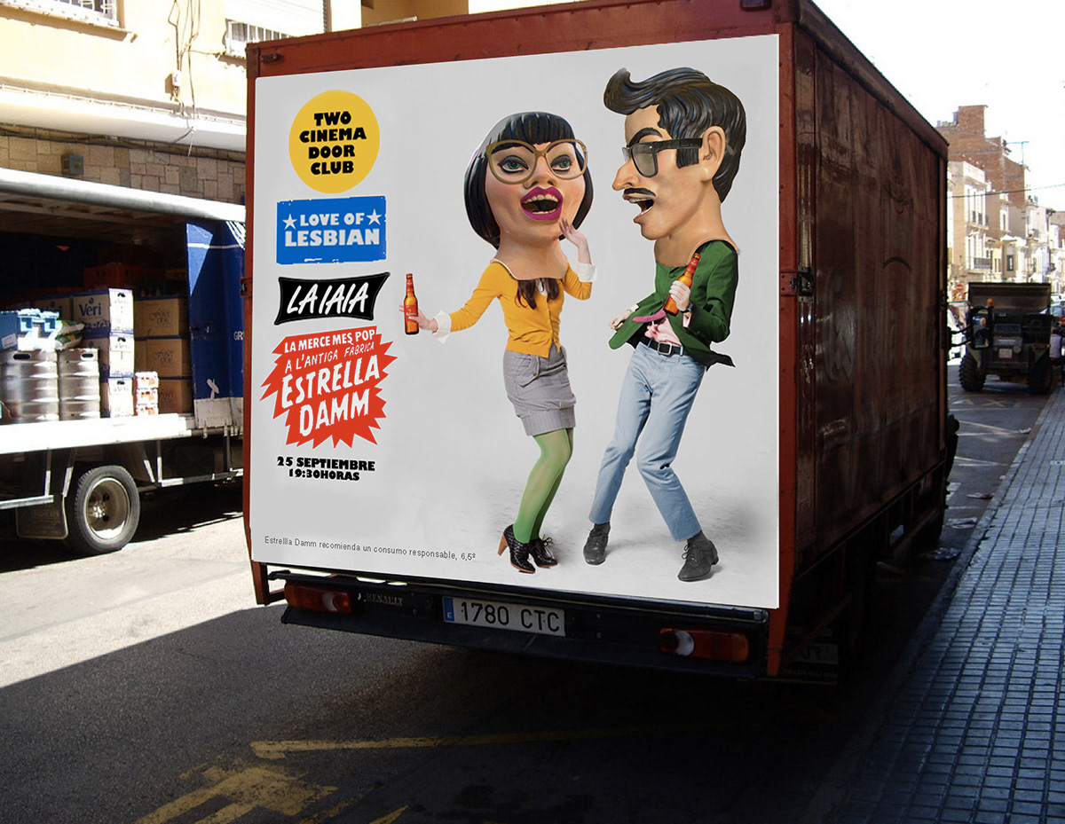poster toy Campaña publicidad barcelona Estrella Damm Conciertos concerts acciones actions