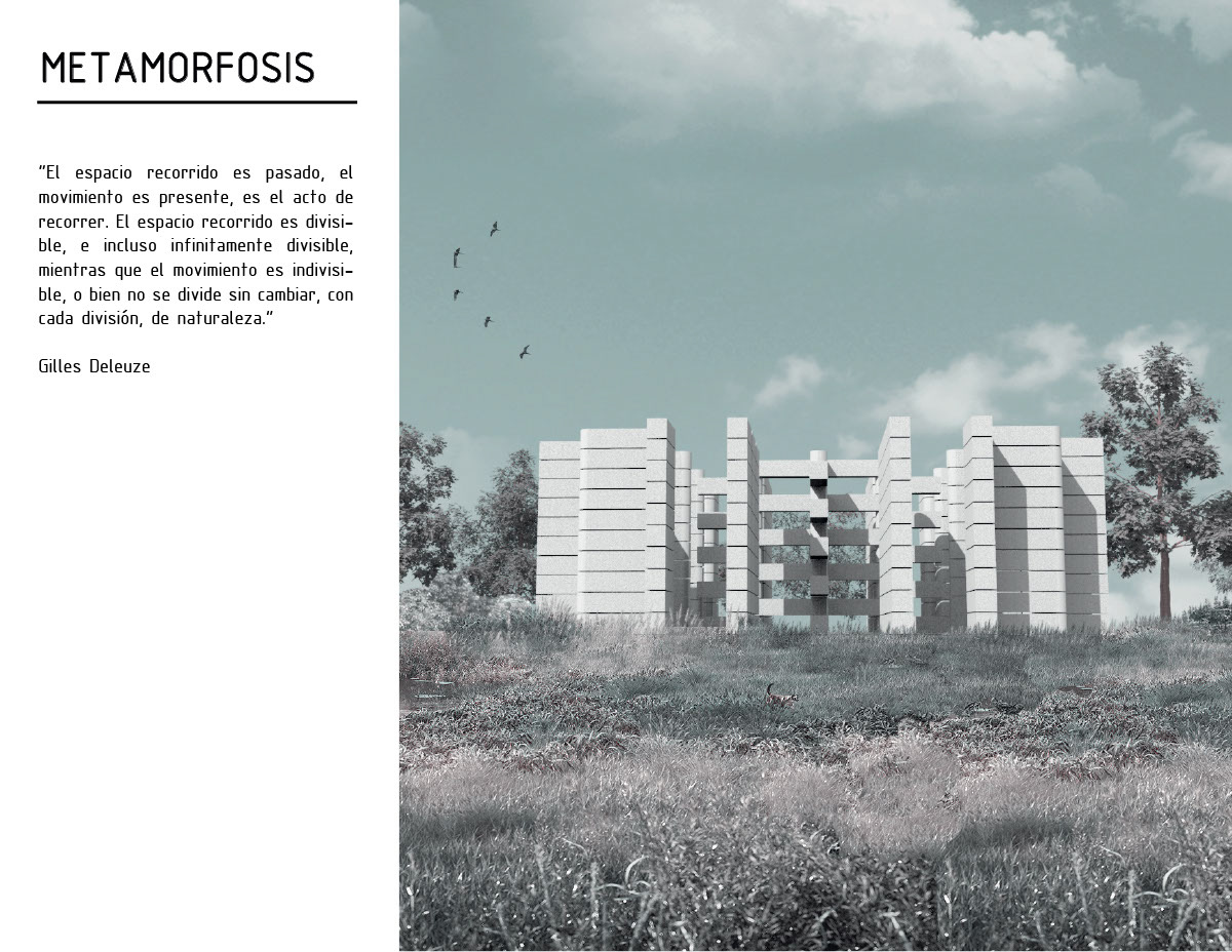 arquitectura forma Reccorrido Movimiento fractal metamorfosis Render Uniandes Illustrator photoshop