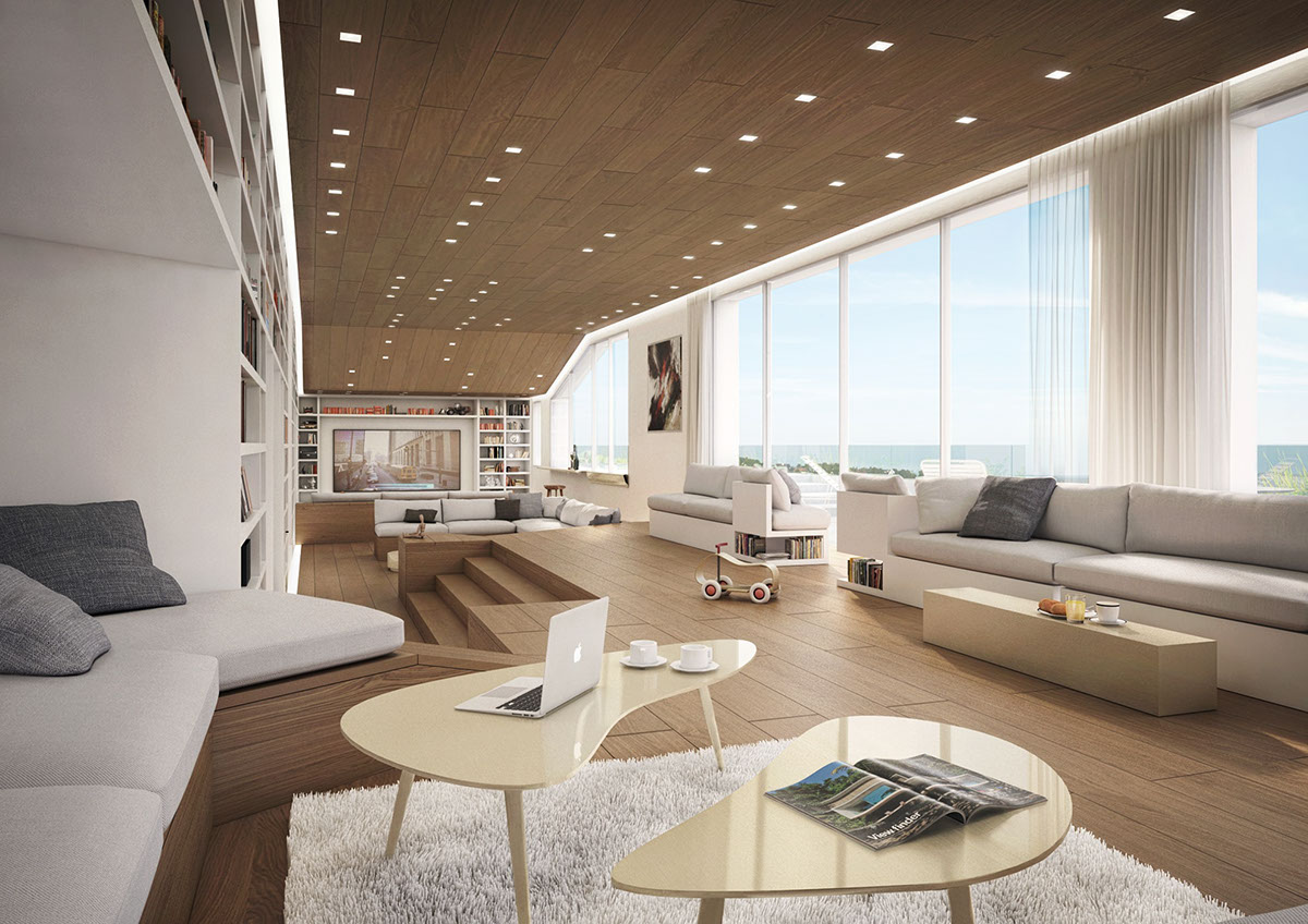 oxygen penthouse arch viz visualization architecture interior design  autodesk 3ds max V-ray corona renderer Adobe Photoshop