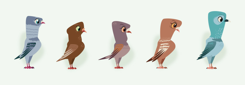 pigeon concept design game james gilleard apps Retro vintage