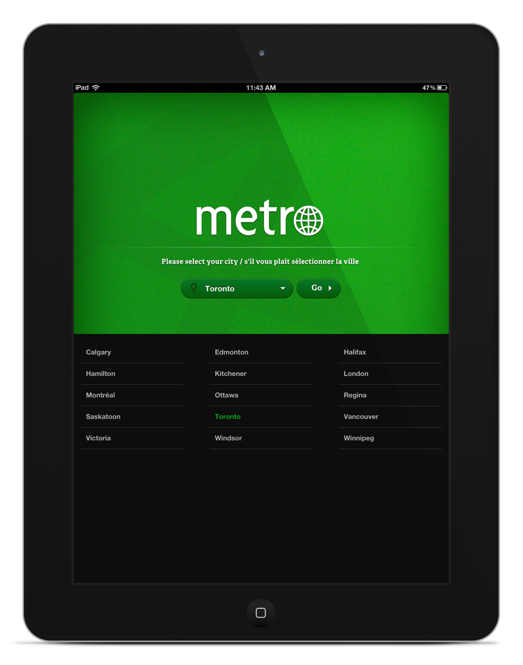 Metro News iphone iPad android application UI/UX Design app News App