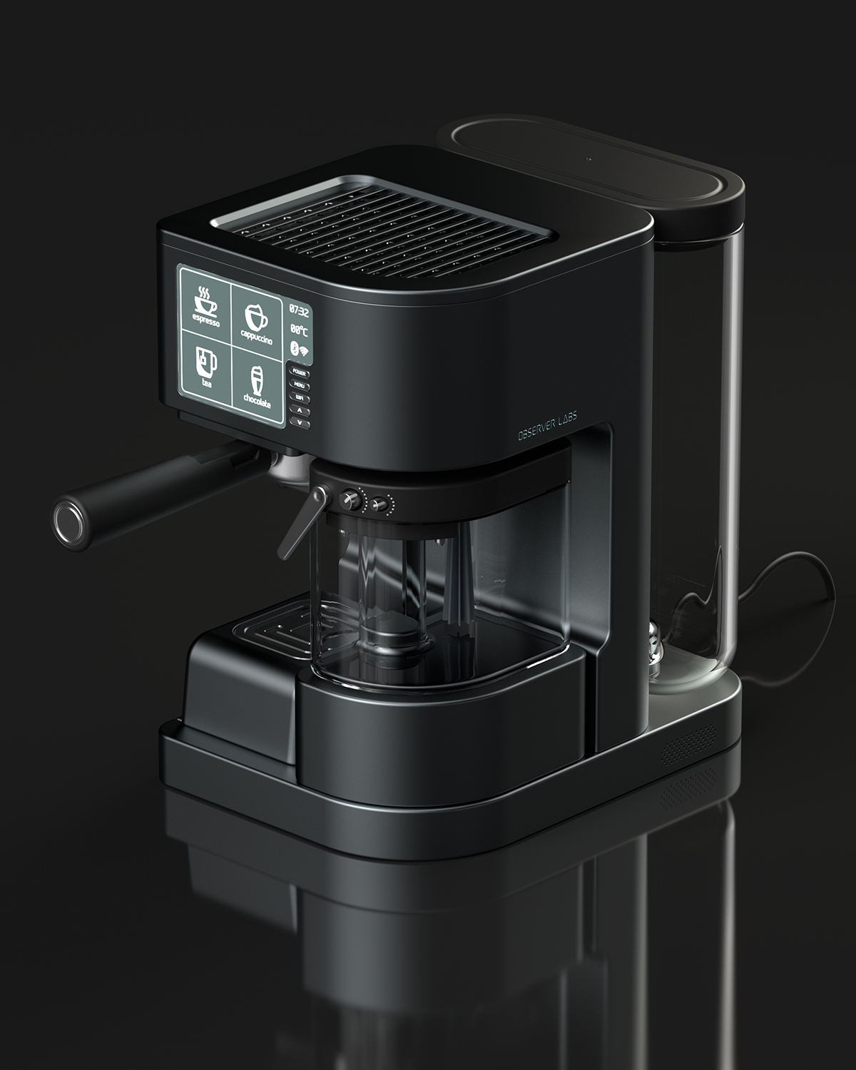 Coffee machine HardSurface product espresso capuccino tea chocolate minimal designer