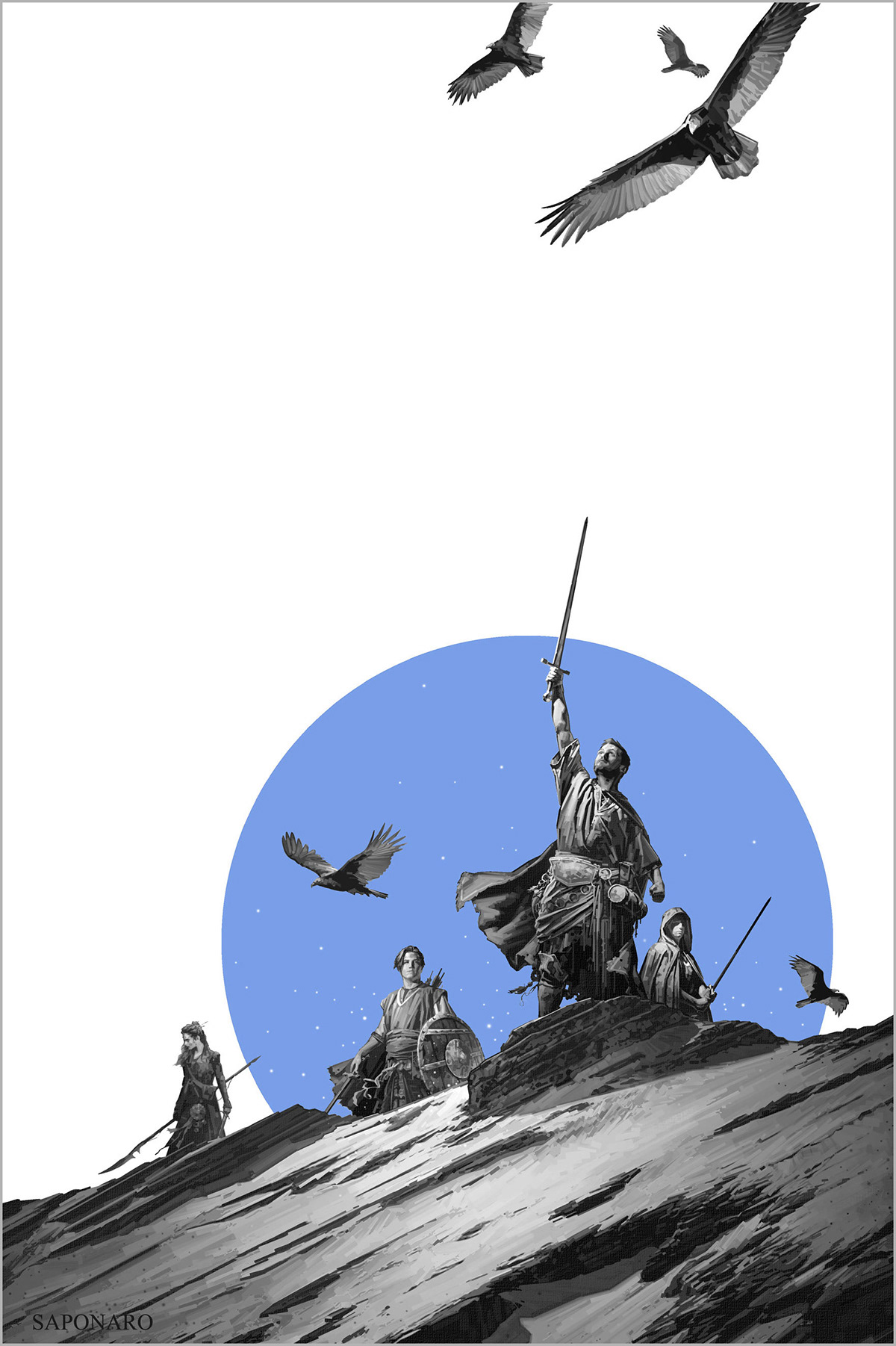 Dominick Saponaro art fantasy science fiction adventure digital painting book cover Orbit Books James Islington Licanius trilogy