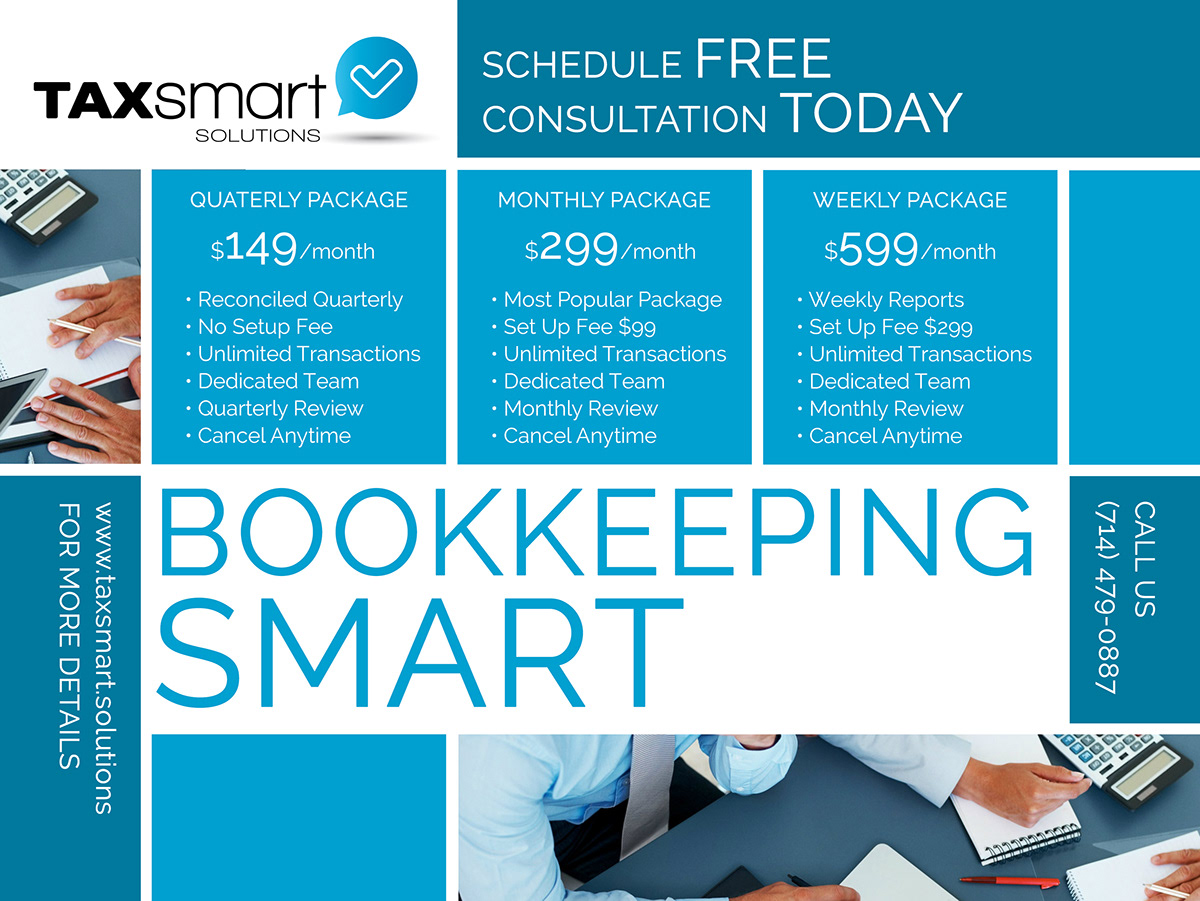 business flyer accounting grid blue Bookkeeping tax corporate flyer poster