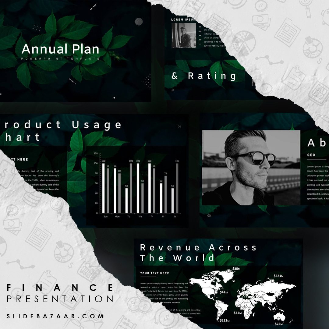 creative design finance icons images leaf photoshop presentation Socialmedia template