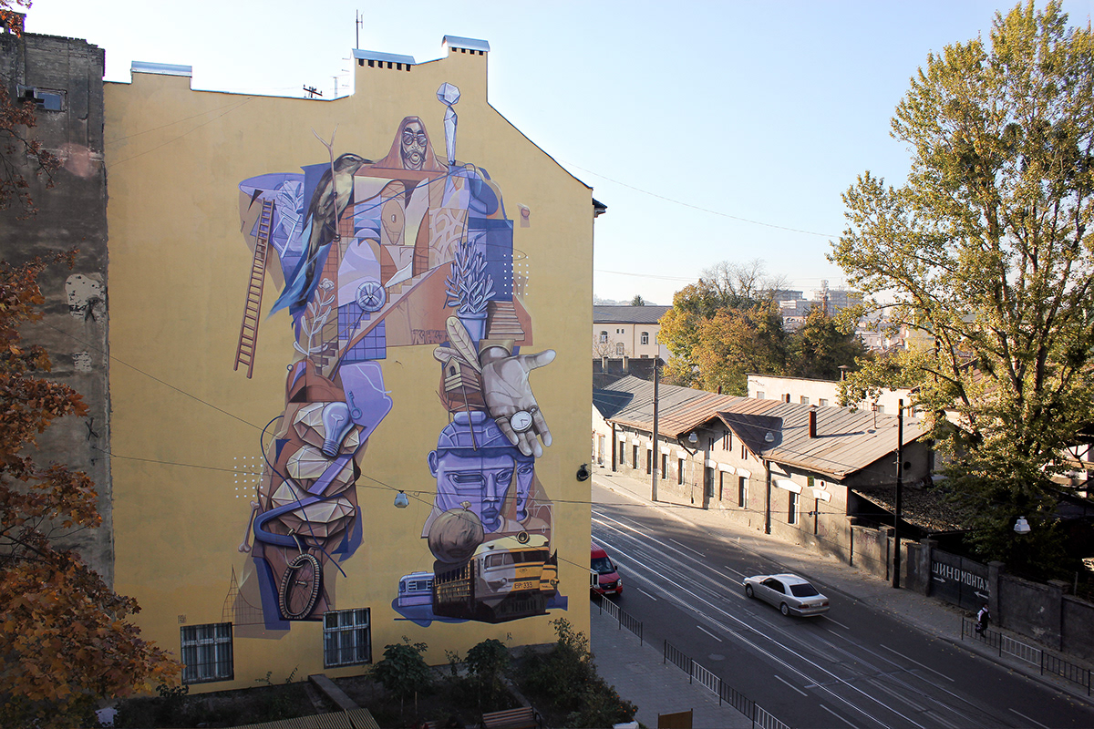 dilk FEROS Mural art ukraine tbilisi Urban Georgia artist festival