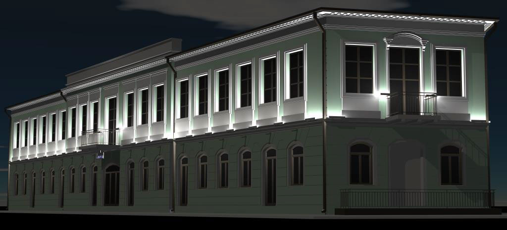 facade lighting project lithuanian architect