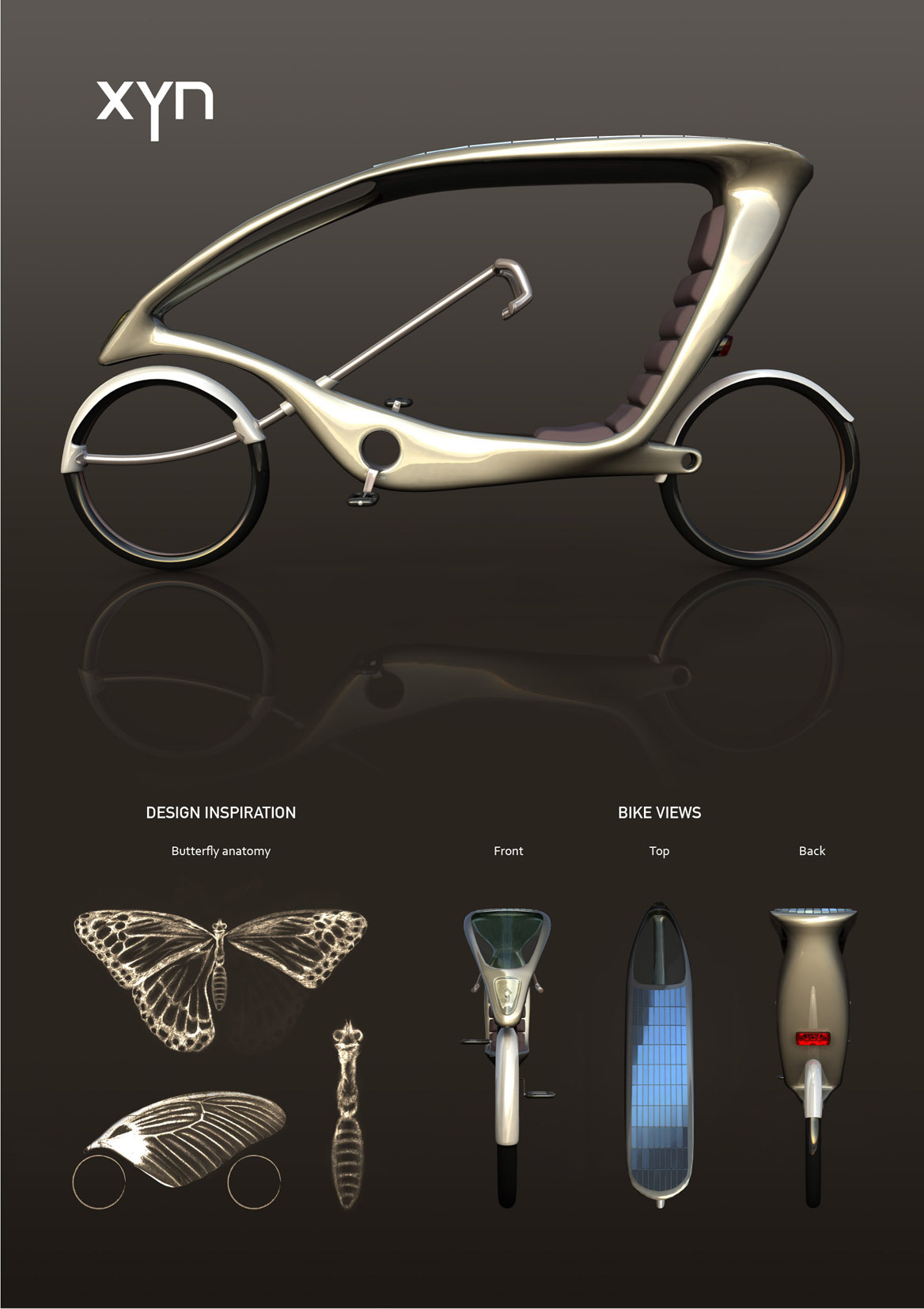 cycle eco bike solar power photovoltaic cells 3D Modelling bike design electronic bike