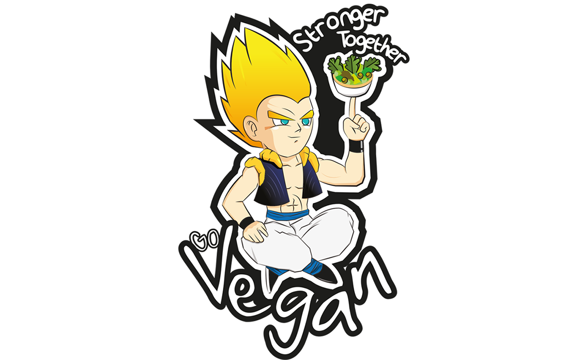dbz vegan vegetables cowspiracy Earthlings stickers Kacarrot Vegito Gary Yourofsky