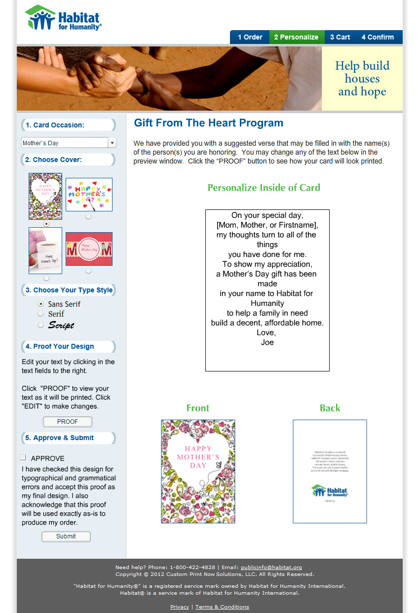 5x7 Card  ecard  Donation Portal web to print