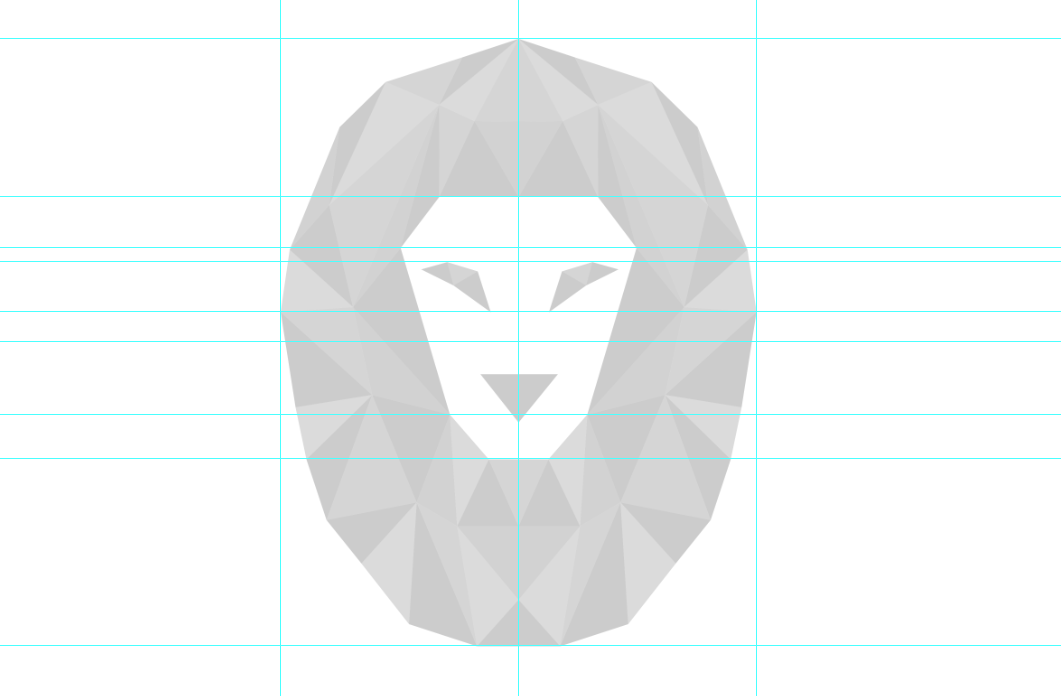 logo Logo Design lion cubism Triangles
