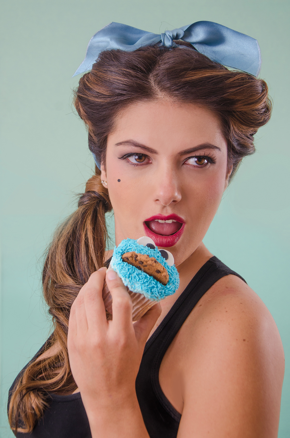 pinup Fotografia Lookslab Nikon makeup menta rayban cupcake