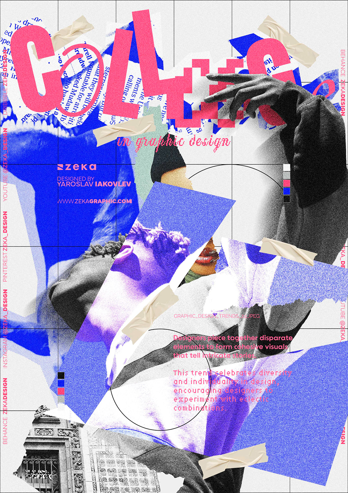 Collage in Graphic Design Trends 2024