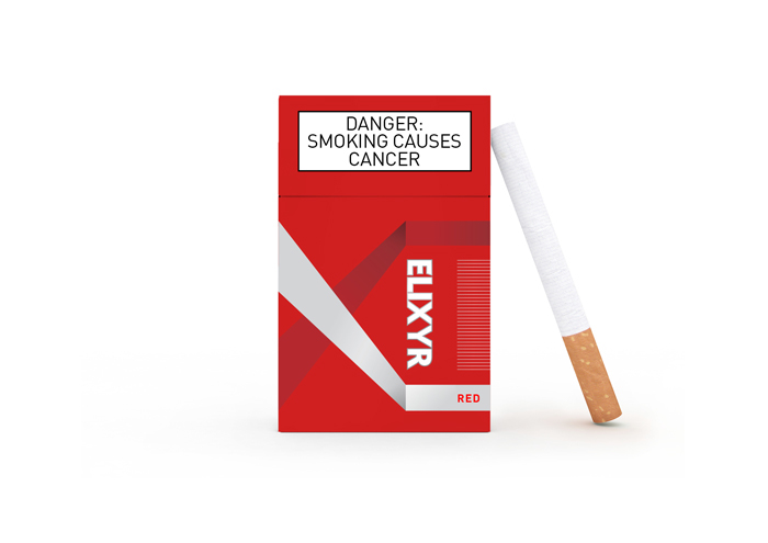 cigarette smoking box red