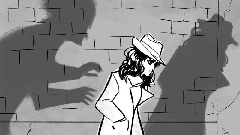 noir detective pistol storyboard Cinema