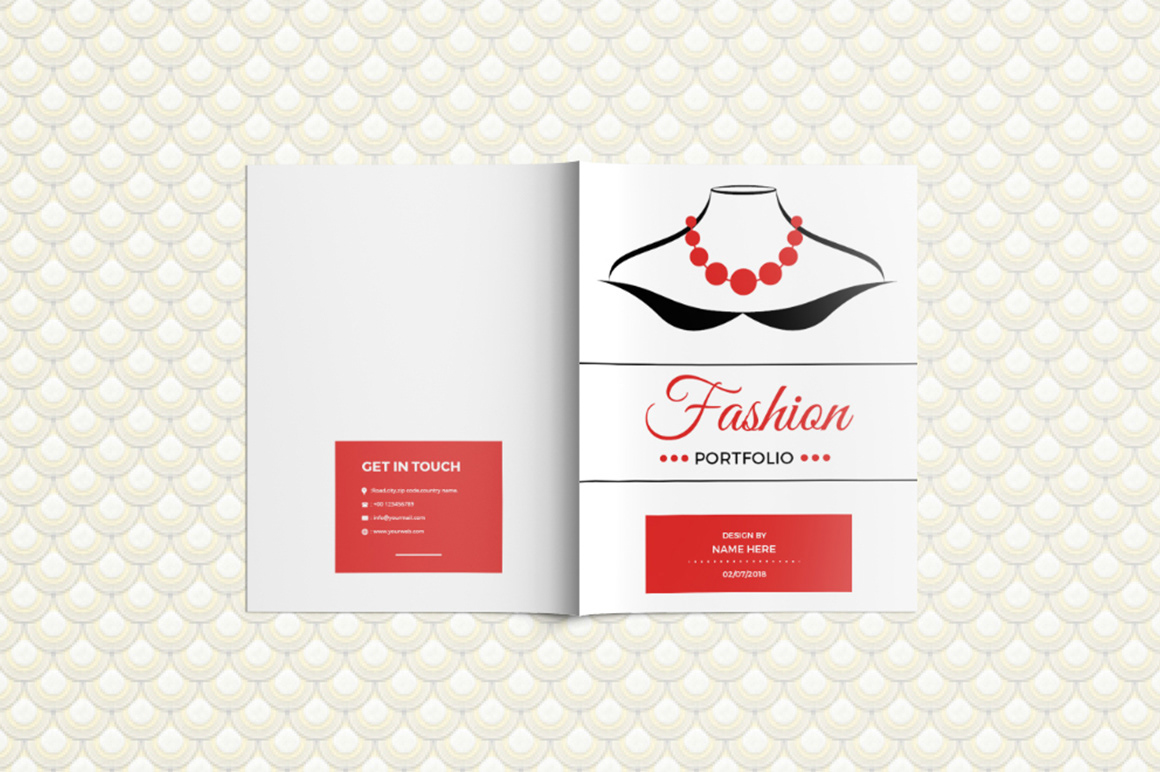 fashion portfolio Fashion Portfolio Brochure template elegant delicate simple modern minimal indesign template showcase