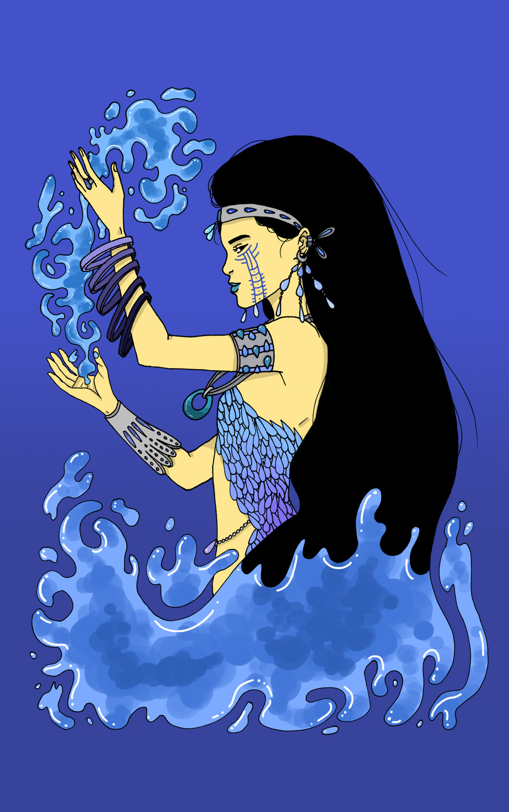 Déesse de l'eau. • Water goddess.