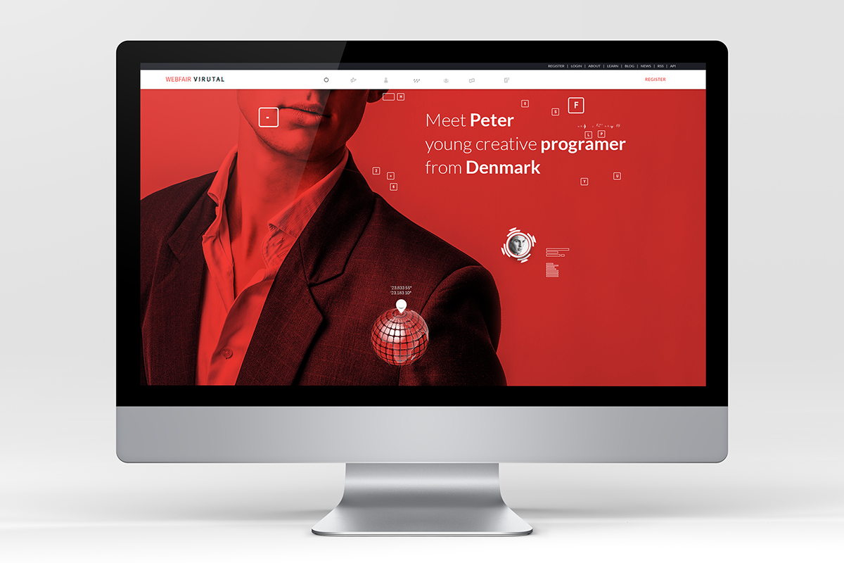 webfair virtual webpage Webdesign red Layout
