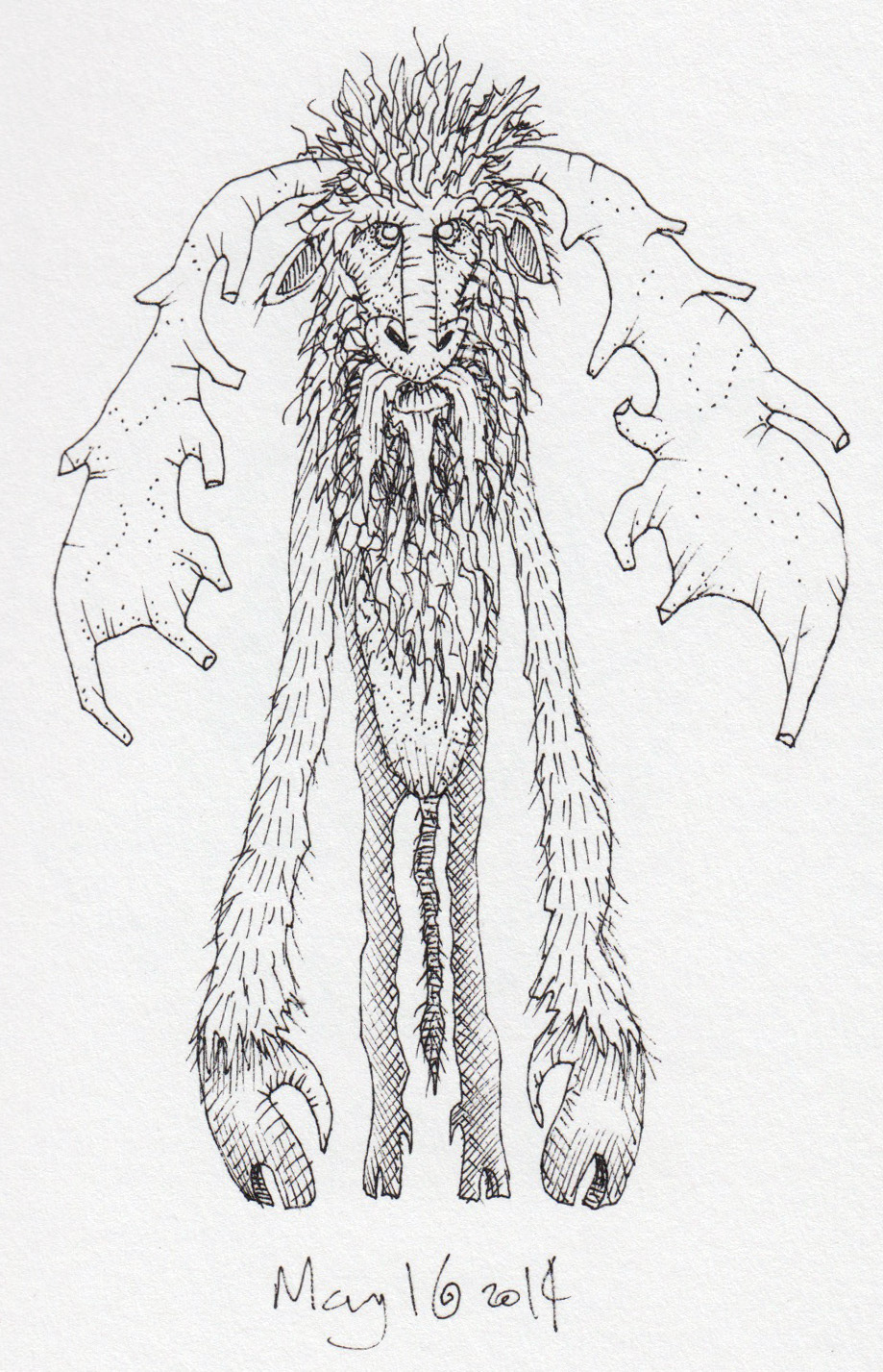 daily demon monster weird ink paper twitter spooky FIEND