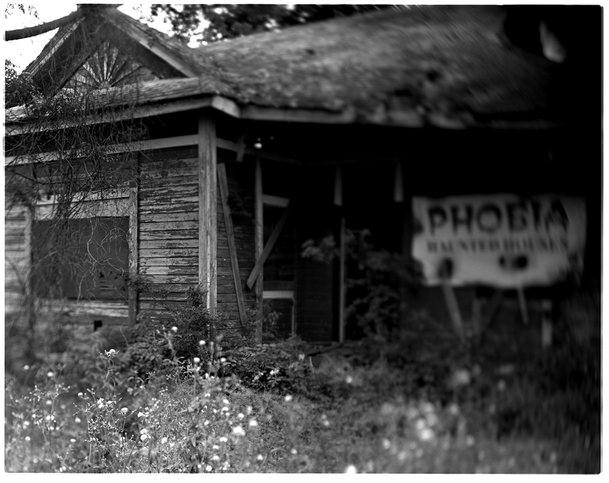 large format 4x5 photo phobia haunted house old abandoned