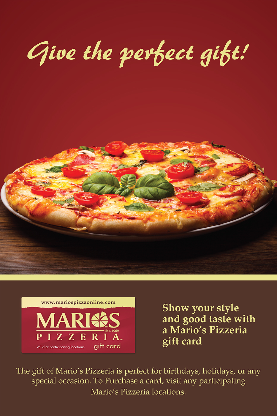 mario's pizza Mario's Pizzeria pizzeria mario's Pizza led poster