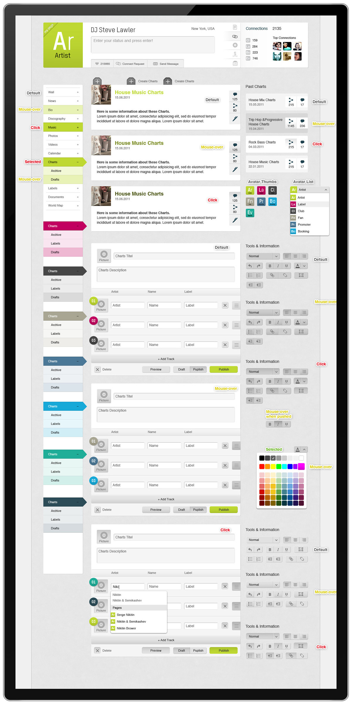 Corporate Design Interface UI ux information design labbler business community player