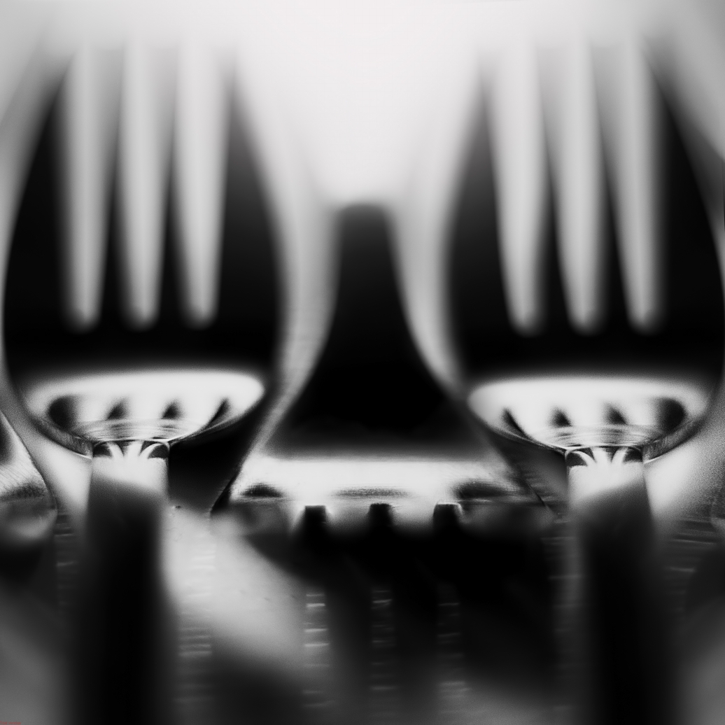 attila kozo fork forks monochrome black and white macro object still life