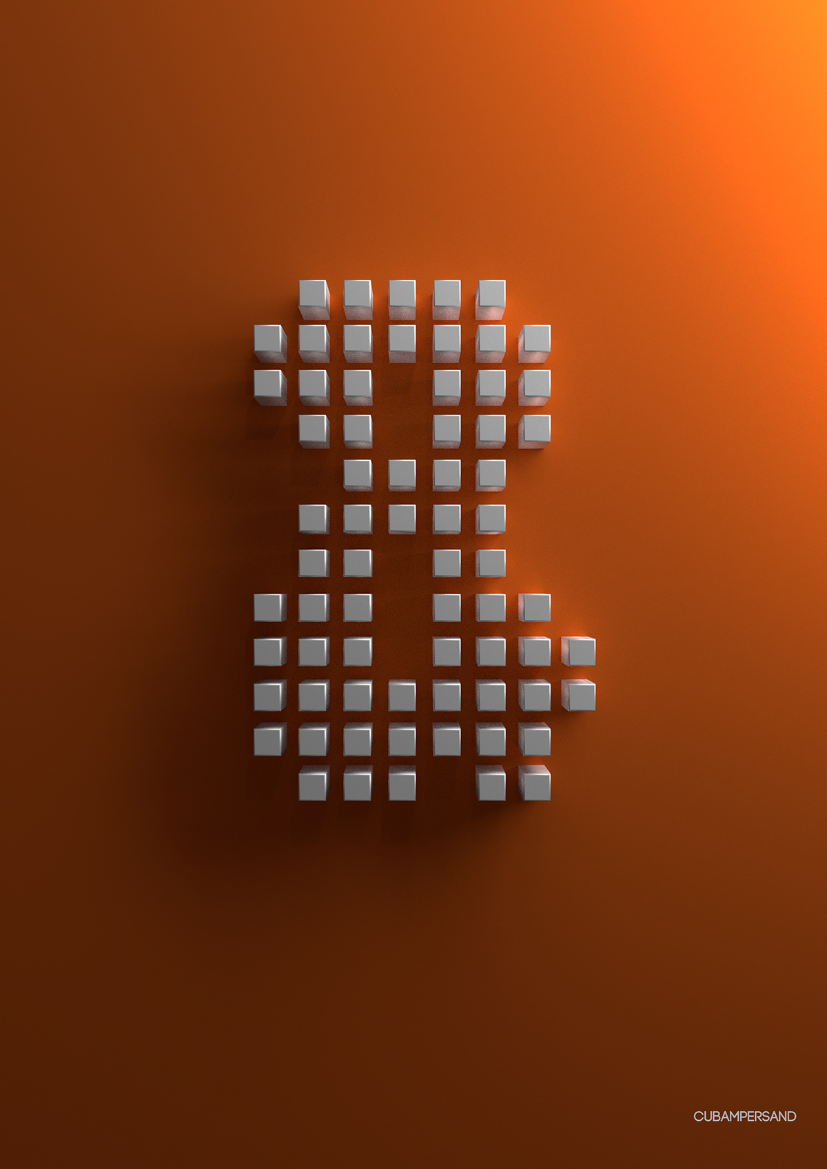 ampersand cubic poster 3D