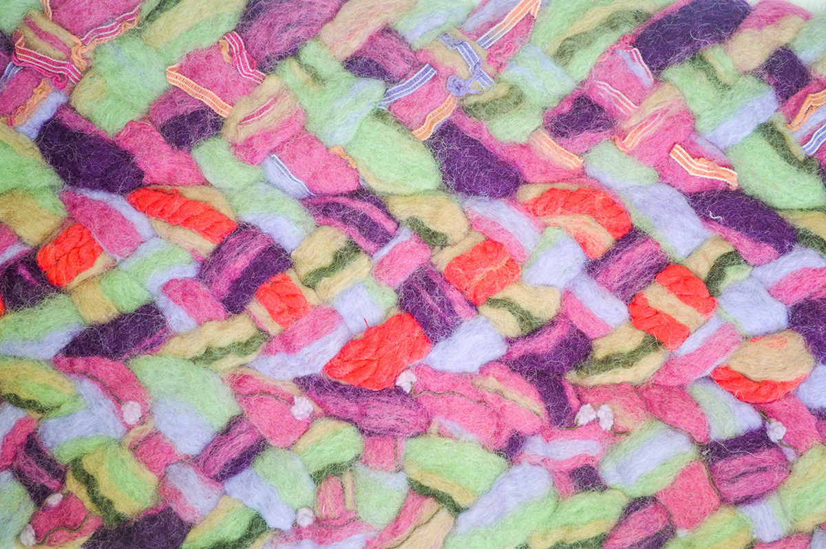 crochet knit manipulated structures textile structures wool felting fabric construction Recycled fibers paper Textiles