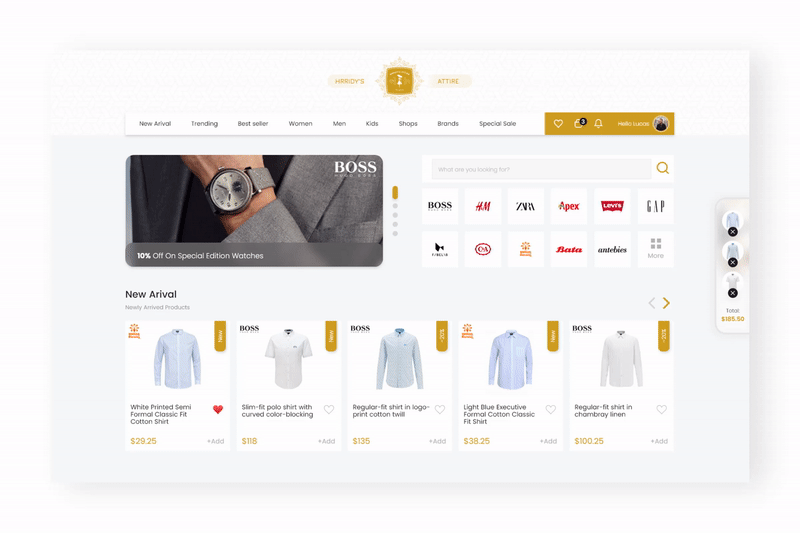 brand clean e-commerce Ecommerce Fashion  premium ui ux Website