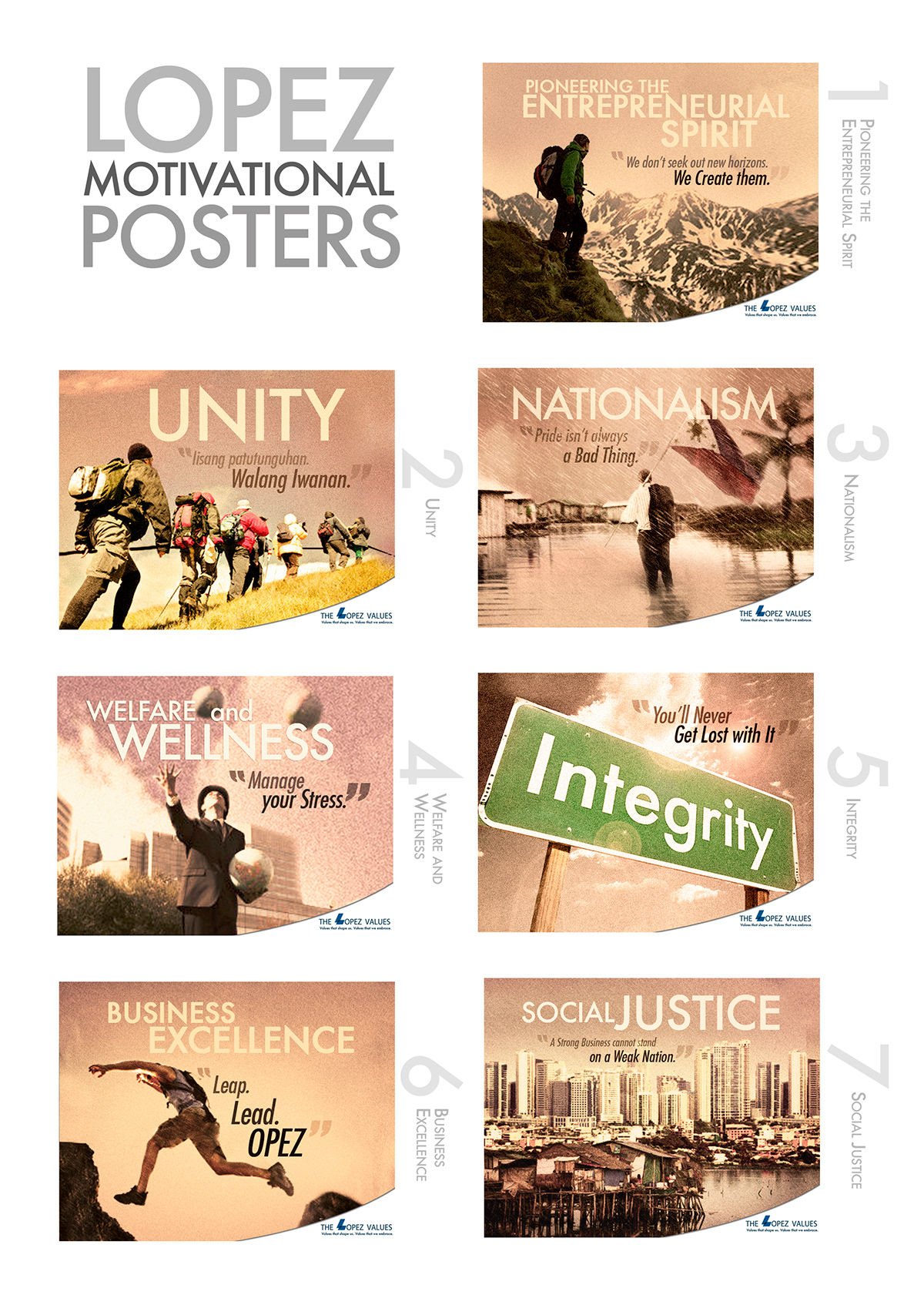 posters motivational corporate brand business operations employees filipino philippines Values HR pr CSR communications
