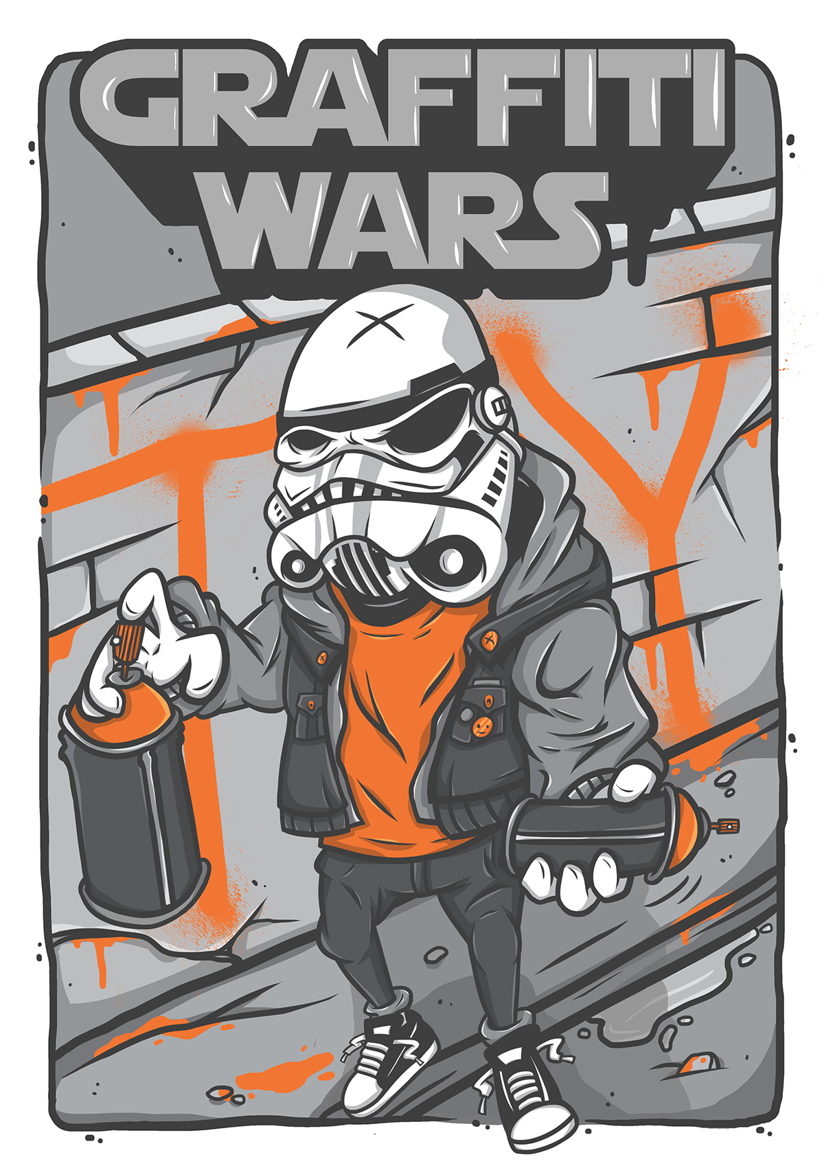 stormtrooper Starwars graffiti wars Fan Art crack toy Ps25Under25