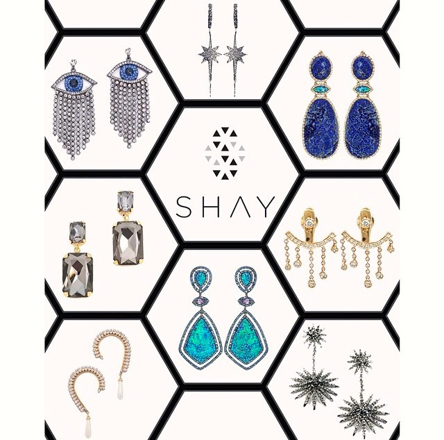 Shay Jewelry Brand Graphics mood board collage design jewelry